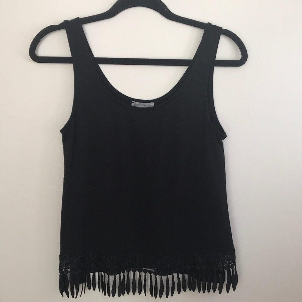 🎉Charlotte Russe tank top with fringe